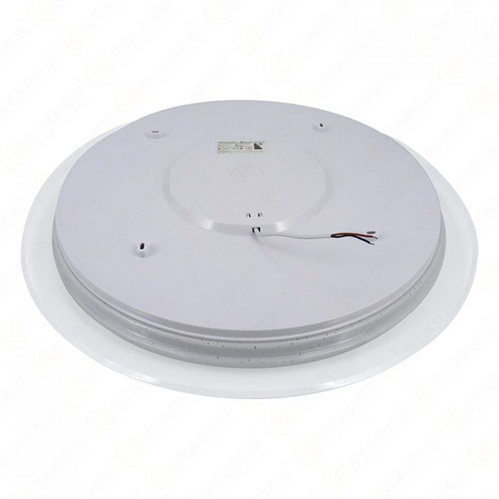 Back View of SATURN 60R D535 CCT & Brightness Dimmable Starry Cover with Transparent Ring LED Ceiling Light