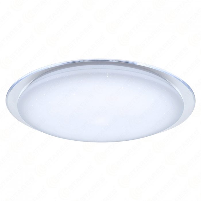 Cold White SATURN 60R D535 CCT & Brightness Dimmable Starry Cover with Transparent Ring LED Ceiling Light