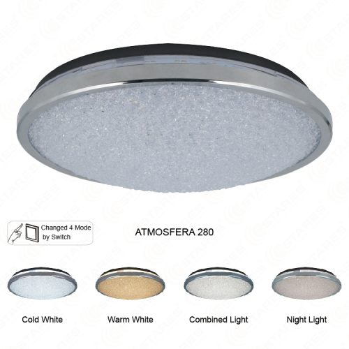 D280 24W Bird-nest shape Crystal Effect Cover Changed 4 Mode by Switch LED Ceiling Light