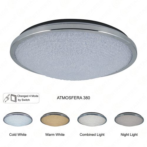 D380 38W Bird-nest Shape Crystal Cover Changed 4 mode by Switch LED Ceiling Light