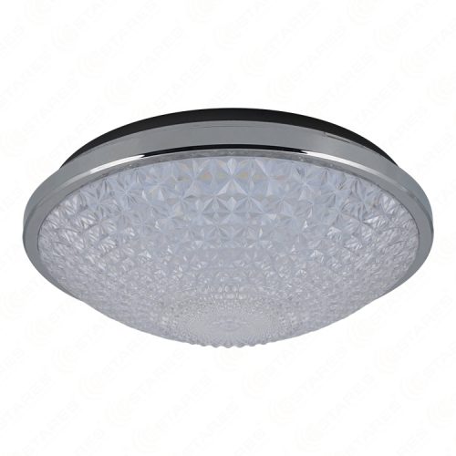 Unlit D280 18W Bread Shape Crystal Effect Cover Single Color Non-dimmable LED Ceiling Light