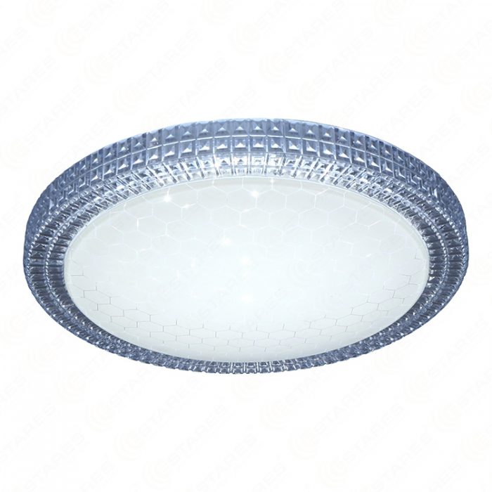 Cold White 40W Football pattern Milky Cover Crystal Effect Edge LED Ceiling Light