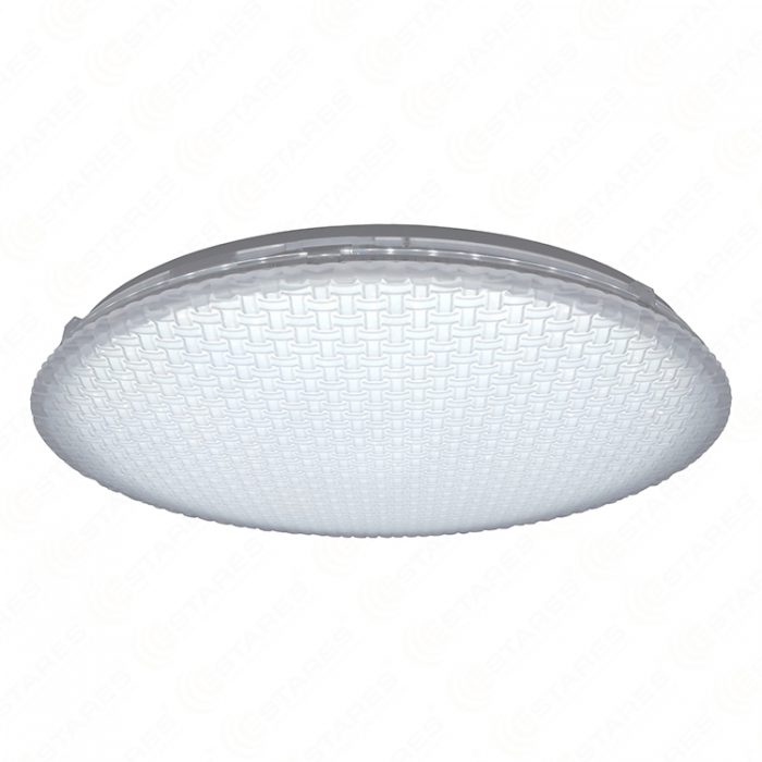 Cold White 60W RGB Bamboo Weaving Pattern Cover LED Ceiling Light