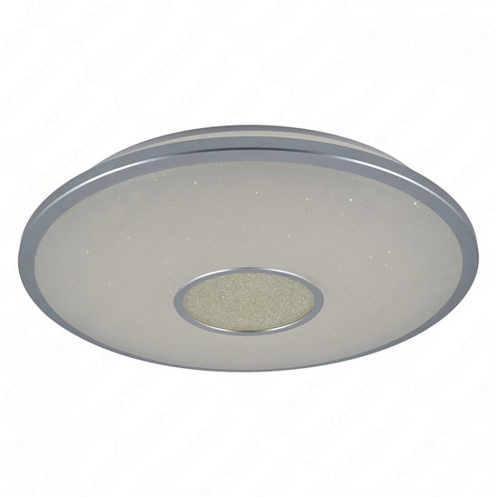 Night Light 60W Double Ring Crystal & Starry Effect Round Cover LED Ceiling Light