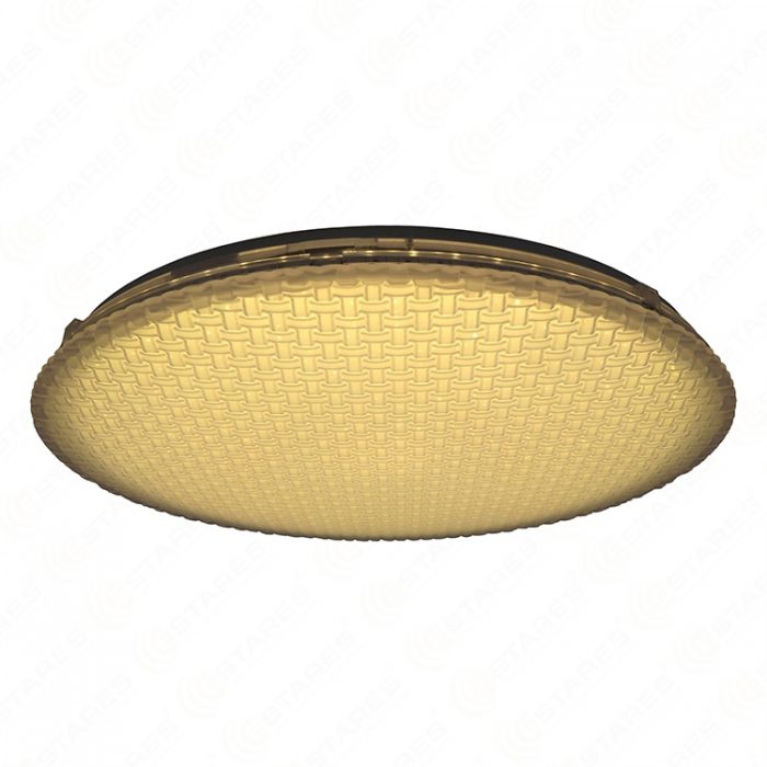 Warm White 60W RGB Bamboo Weaving Pattern Cover LED Ceiling Light