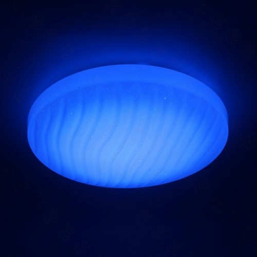 40W RGB Ripple Shape Cover CCT & Brightness Dimmable LED Ceiling Lights ...